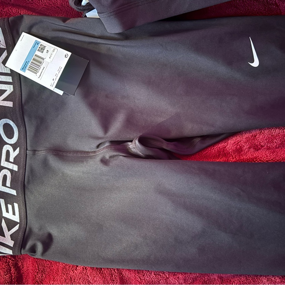 Nike Black Sports Bra with White Swoosh - Picture 2 of 5